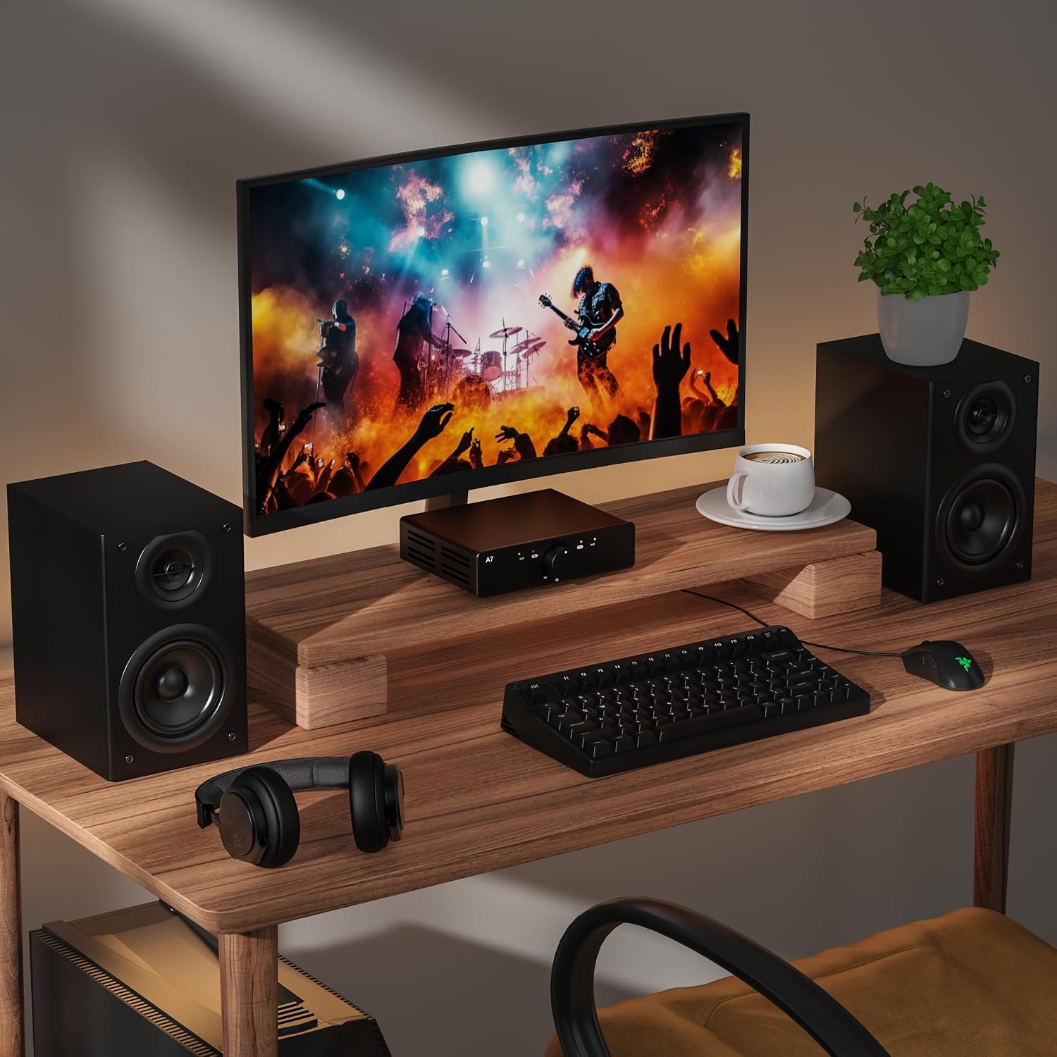 3e Audio A7 in una postazione audio desktop